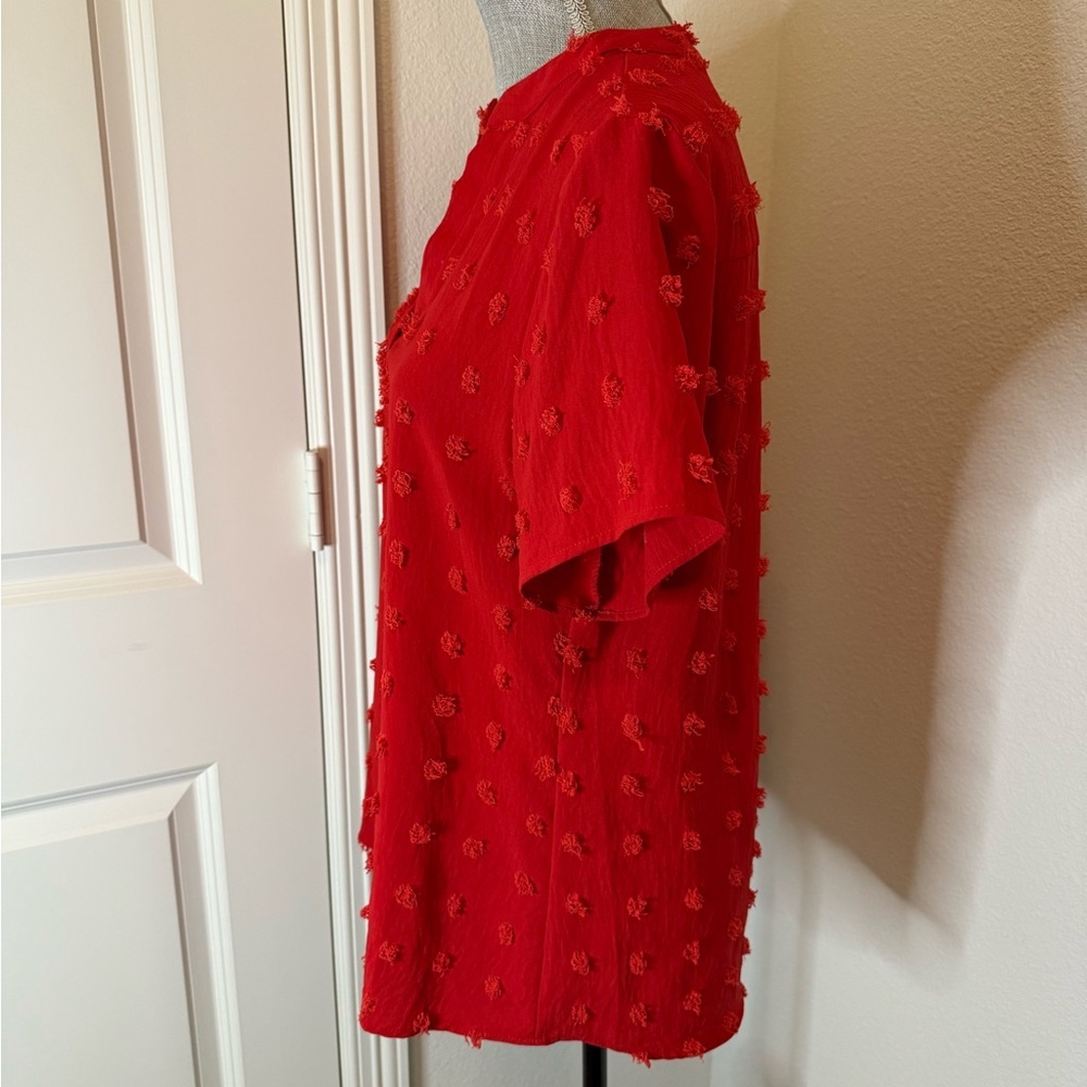 Blooming Jelly Red Women's Polka Dot Top | M - Picture 4 of 11